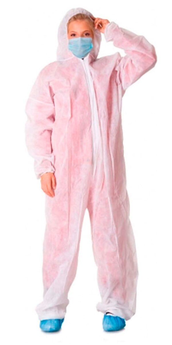 Купить комбинезон защитный одноразовый спанбонд 30 г/м2 белый Артикул