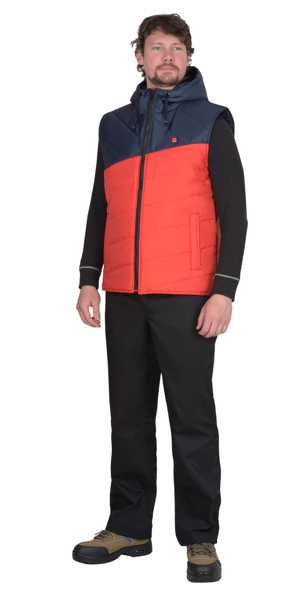 Жилет утепленный СИРИУС-ЭЛЬБРУС красный с темно-синим Арт: 115195 — изображение 2
