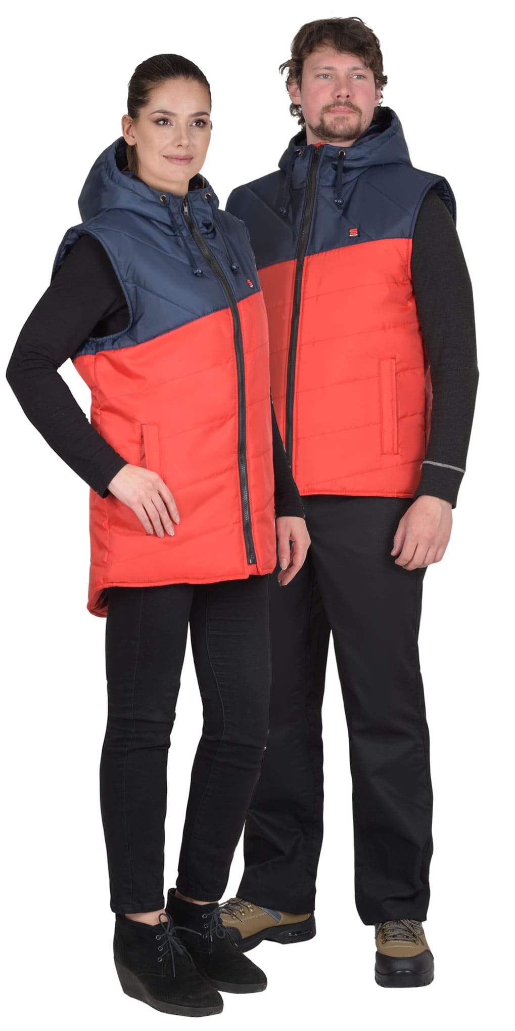 Жилет утепленный СИРИУС-ЭЛЬБРУС красный с темно-синим Арт: 115195