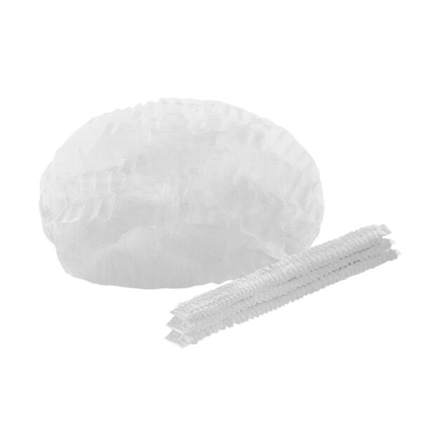 Купить одноразовую шапочку Шарлотта (спандбонд) белая Артикул