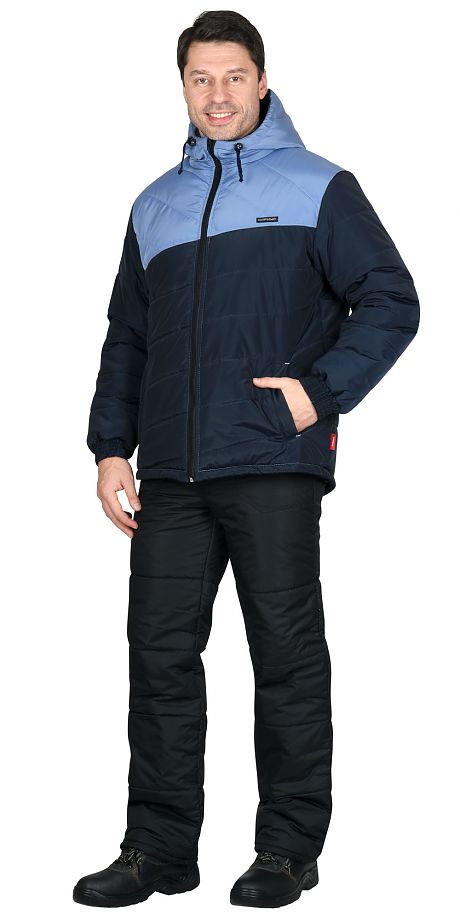 Куртка "СИРИУС-ЭРИДАН" утепленная, темно-синяя с голубым. арт. 110810
