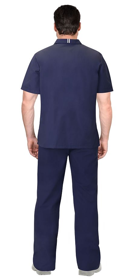 Mедицинский костюм мужской “СИРИУС-ВИКТОР” тёмно-синий Артикул: 111201
