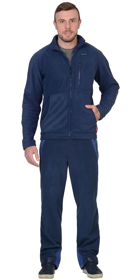 Куртка флисовая "СИРИУС-Актив" синяя отделка синяя Артикул: 04397