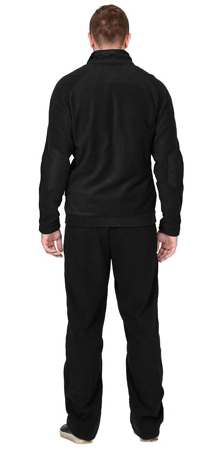Куртка флисовая "СИРИУС-Актив" черная с черной отделкой Артикул: 102133