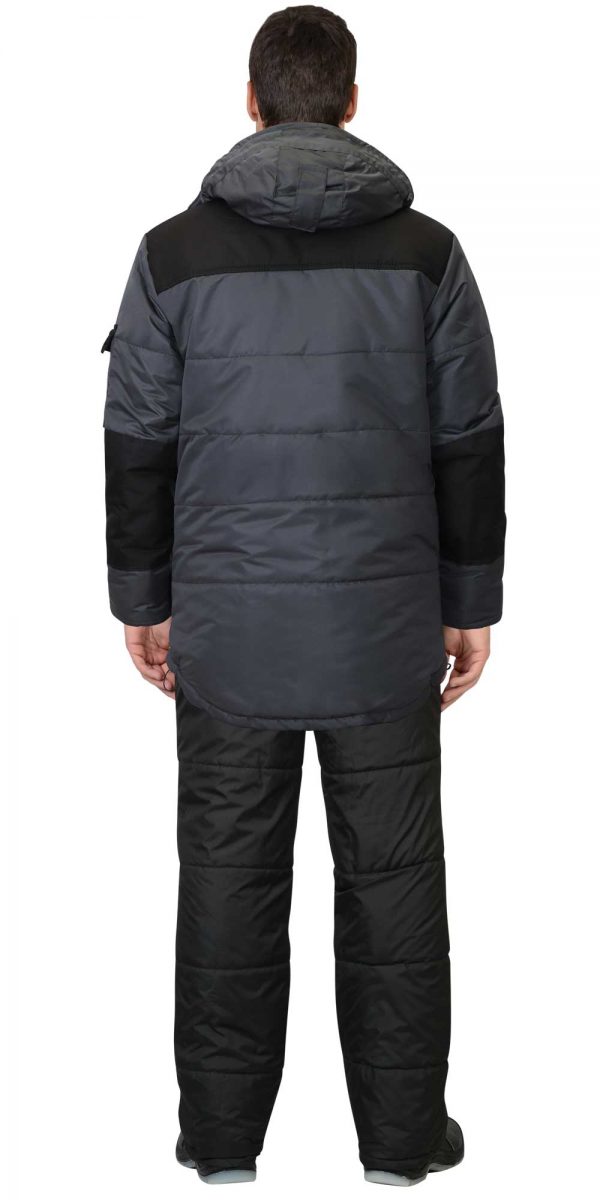 Куртка зимняя 5501 серая с черным Артикул: 130358