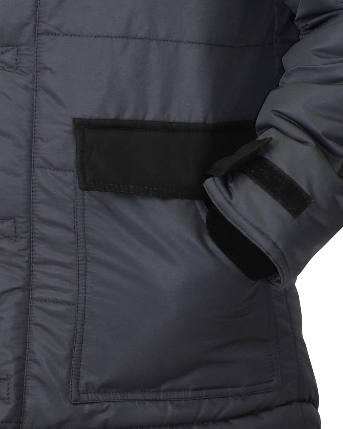 Куртка зимняя 5501 серая с черным Артикул: 130358