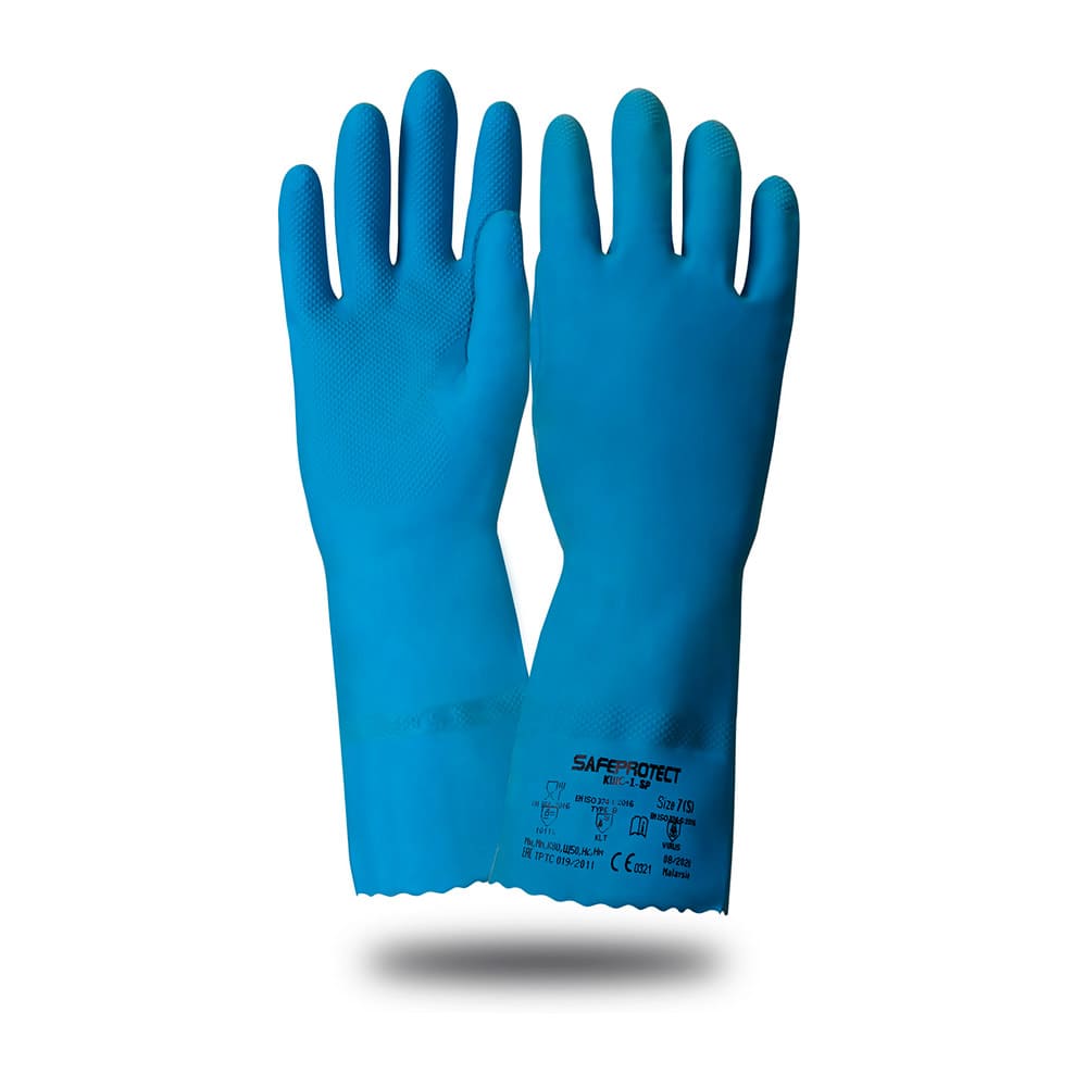 Перчатки Safeprotect КЩС-1-SP синие (латекс, слой Silver) Артикул: 125602