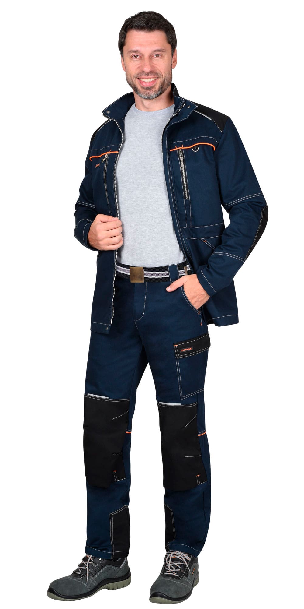 Костюм "СИРИУС-ШАТЛ-РОСС" куртка, брюки, синий с черным арт. 141205