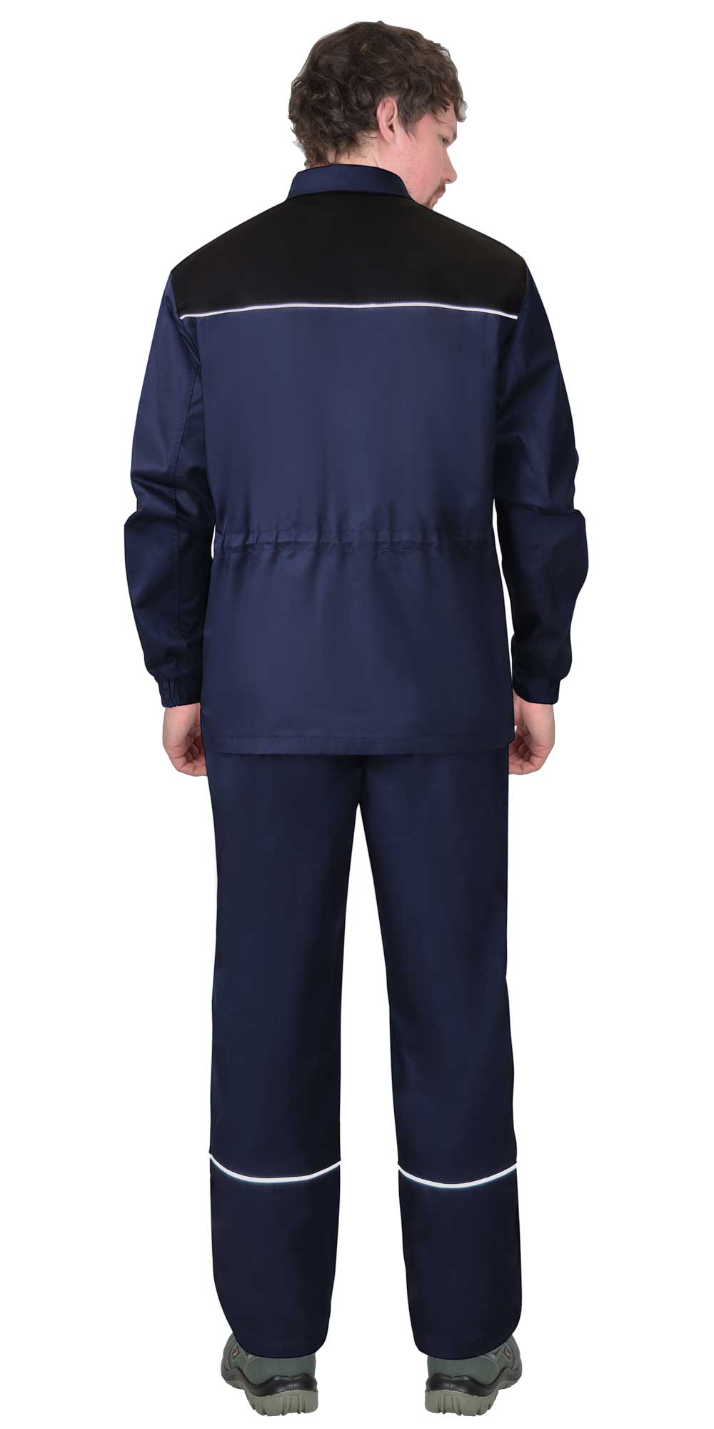 Костюм "СИРИУС-МАСТЕР" куртка длинная, брюки, синий с черным  арт. 142698