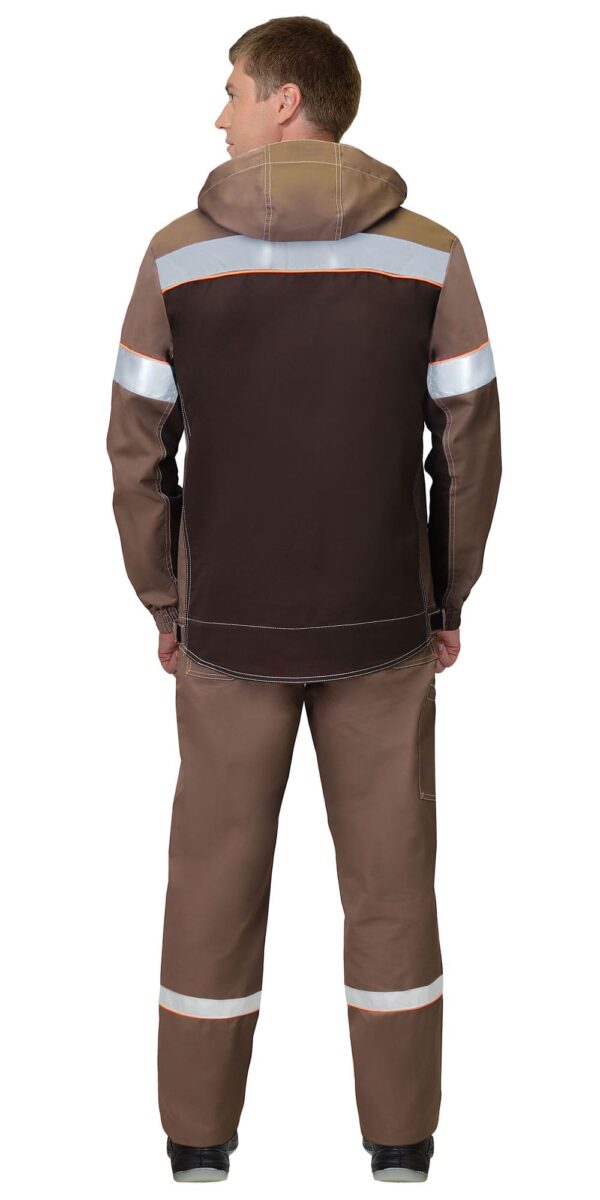 Костюм СИРИУС-РОДОС куртка, полукомбинезон св.коричневый с т.коричневым арт. 144443